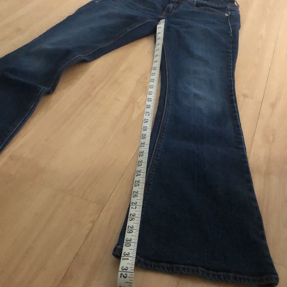 AE Dark Wash Mid rise Flare Jean - Picture 9 of 10